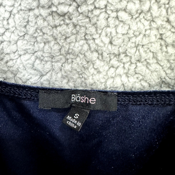 Blashe Slip Dress Womens Small Blue Velvet Halter Cowl Neck HOCO Prom Event Glam - Picture 2 of 6